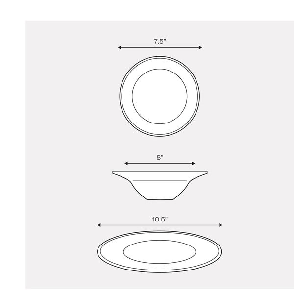 12-delni set porcelanaste posode Sabichi Day to Day-image-1