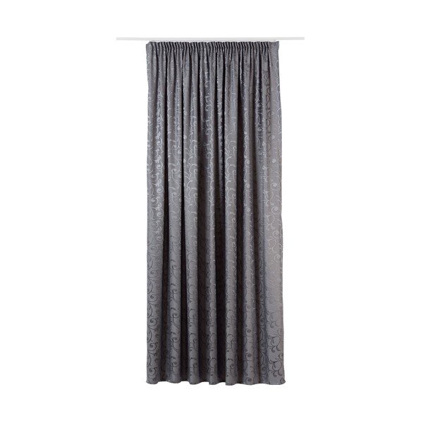 Siva zavesa iz žakarja 210x245 cm Glory – Mendola Fabrics