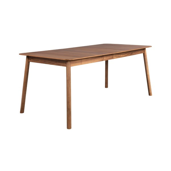 Raztegljiva jedilna miza z mizno ploščo v orehovem dekorju 90x180 cm Glimps – Zuiver-image-4