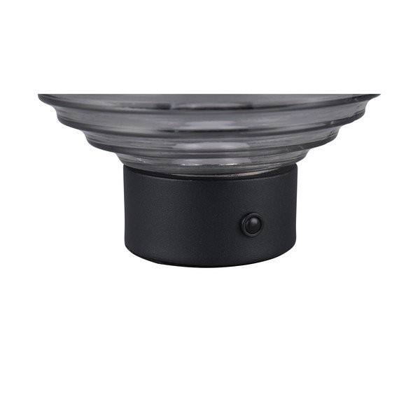 Črna/siva LED zatemnitvena namizna svetilka s steklenim senčnikom (višina 14,5 cm) Earl – Trio-image-4