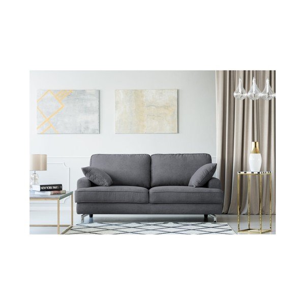 Temno siva trisedežna zofa Kooko Home Rumba-image-4