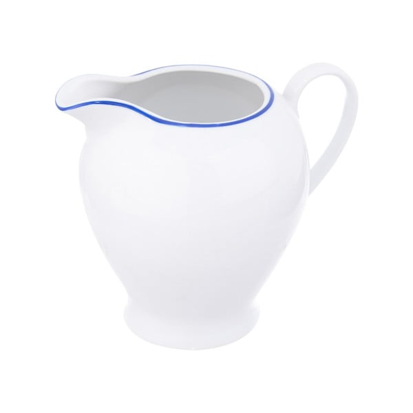 Beli porcelanast vrč za mleko Orion Blue Line, 350 ml