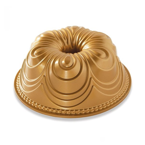 Model za kolač v zlati barvi Nordic Ware Chiffon