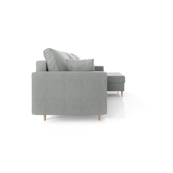 Siva raztegljiva sedežna garnitura s prostorom za shranjevanje Mazzini Sofas Aubrieta, desni kot-image-4
