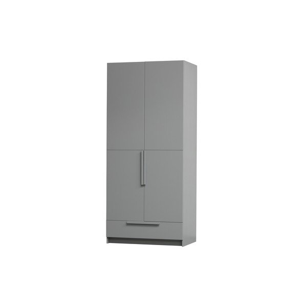 Siva modularna garderobna omara iz masivnega bora 95x215 cm Pure – WOOOD-image-2