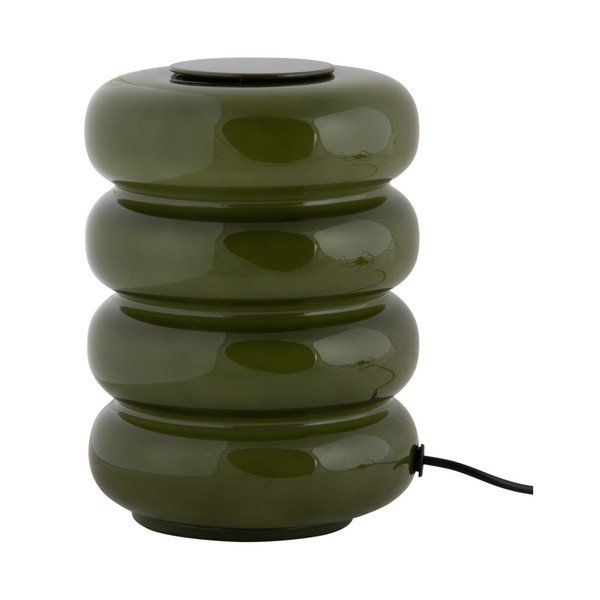 Kaki zelena steklena LED namizna svetilka (višina 16,5 cm) Aro – Leitmotiv
