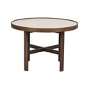 Temno rjava okrogla mizica s keramično ploščo 60x60 cm Marsden – Rowico