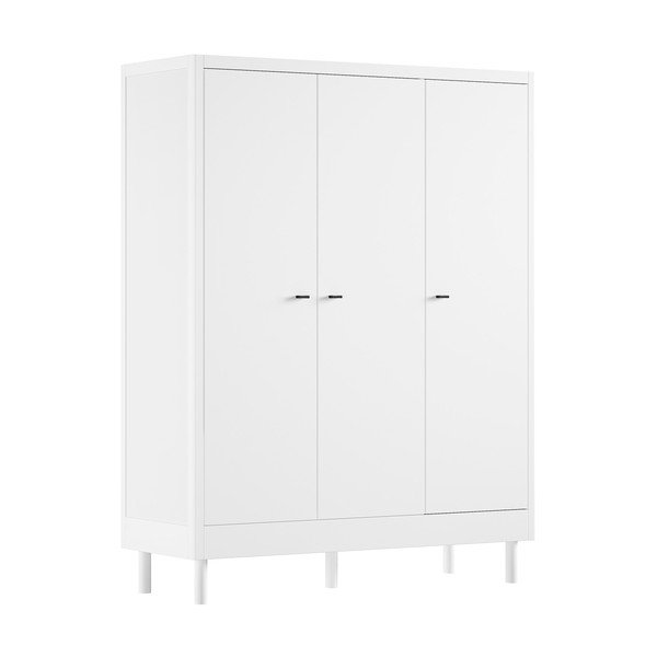 Bela otroška garderobna omara iz masivne bukve 146x190x55 cm Forrest – Vipack