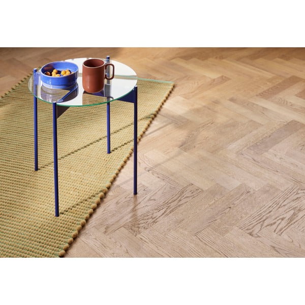 Okrogla stranska mizica s stekleno mizno ploščo ø 45 cm Beam – Hübsch-image-3