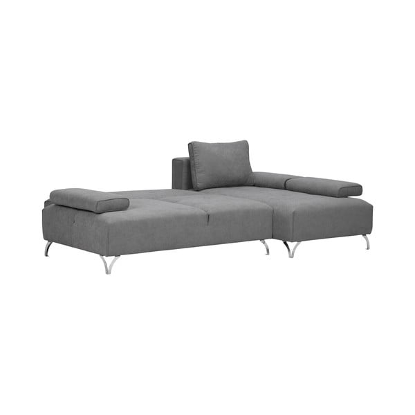 Svetlo siva kotna raztegljiva sedežna garnitura Windsor & Co Sofas Virgo, desni kot-image-3