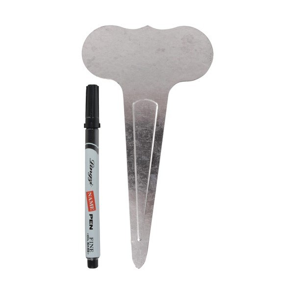 Komplet 6 imenskih tablic in črnega markerja Esschert Design Smooth-image-2