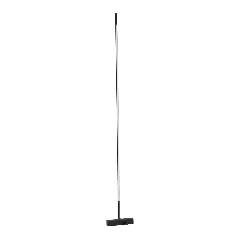 Črna kovinska LED stoječa svetilka s senčilom iz akrilnega stekla (višina 140 cm) Raccio