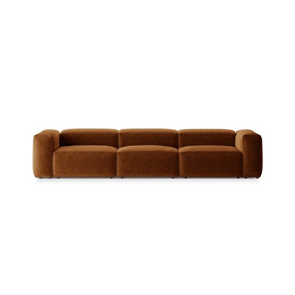 Opečnato oranžna sedežna garnitura 364 cm Bergamo – Cosmopolitan Design