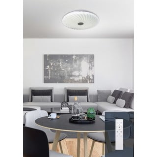 Bela LED zatemnitvena stropna svetilka z daljinskim upravljalnikom 38,5x38,5 cm Calipso – Candellux Lighting
