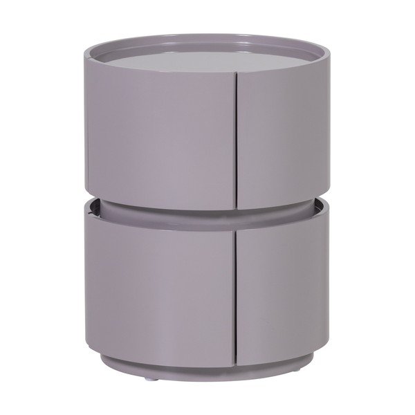 Svetlo siva nočna omarica v sijajnem dekorju Lunex – WOOOD-image-4