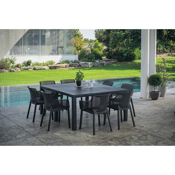 Temno siv plastičen vrtni stol Elisa – Keter-image-4