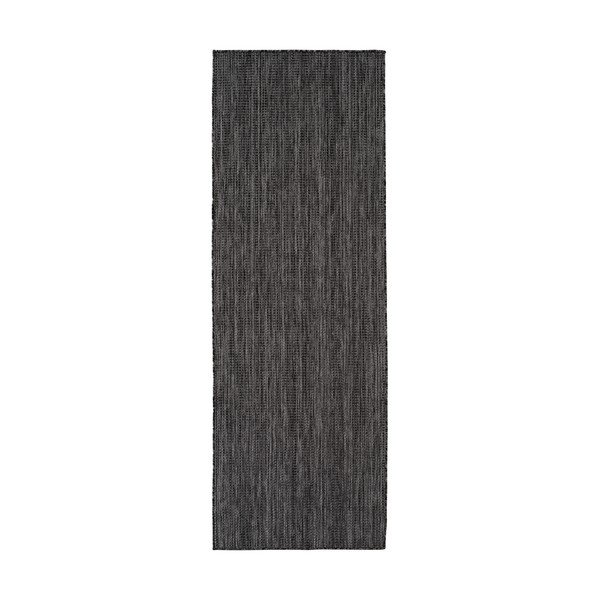 Črn zunanji in notranji tekač 80x250 cm Mira 1450 – Ayyildiz Carpets