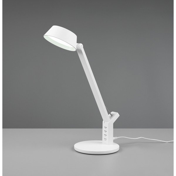 Mat bela LED zatemnitvena namizna svetilka (višina 40 cm) Ava – Trio-image-3