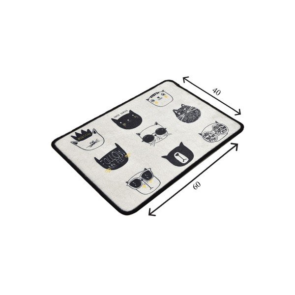 Črna/bež kopalniška preproga 40x60 cm Cutie – Foutastic-image-4