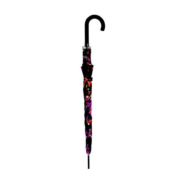 Črni dežnik za britje z barvnimi detajli Cvet, ⌀ 116 cm-image-1