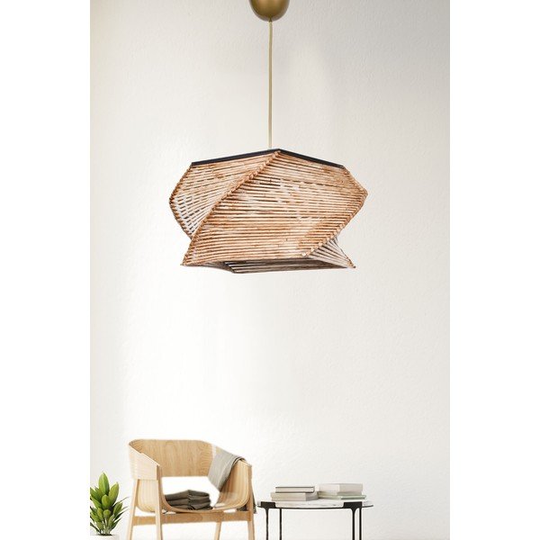 Svetlo rjava viseča svetilka ø 36 cm – Opviq lights