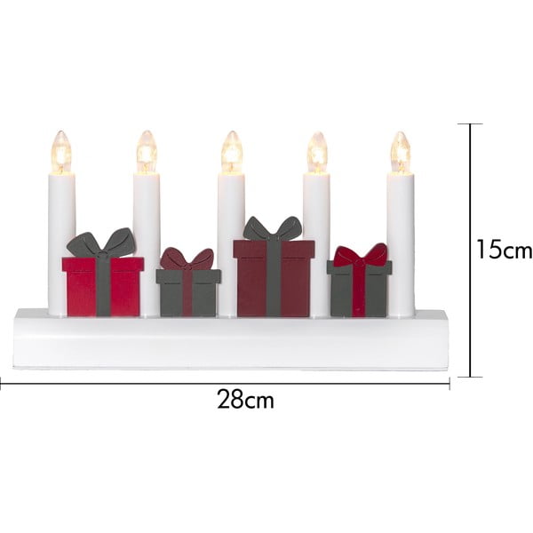 Rdeča/bela božična svetlobna dekoracija z vtikačem Julia – Star Trading-image-4