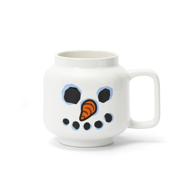 Bela keramična otroška skodelica za latte 530 ml Snowman – LEGO®