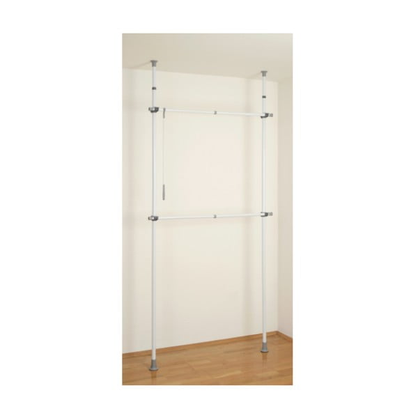 Belo kovinsko teleskopsko stojalo za oblačila Herkules – Wenko-image-4