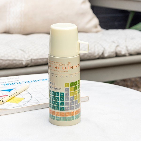 Kremno bela otroška termovka 350 ml Periodic Table – Rex London-image-1