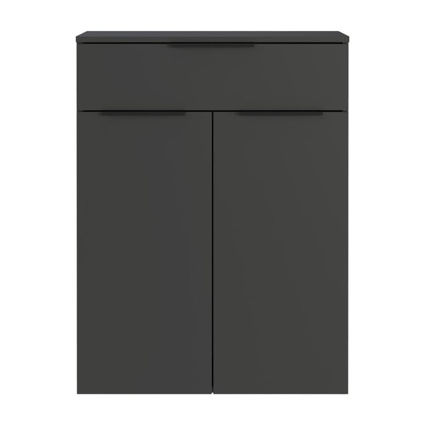 Antracitno siva visoka stenska kopalniška omarica 71x95 cm Crandon – Germania