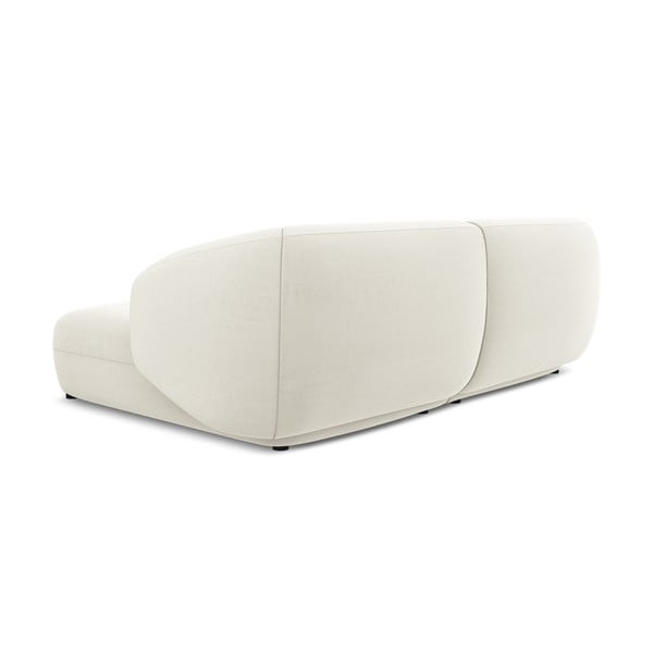 Bela žametna kotna sedežna garnitura (desni kot) Moana – Makamii-image-4
