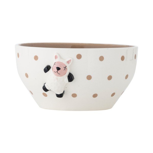 Bela/rjava otroška skleda iz kamenine ø 14 cm Dolly – Bloomingville Mini