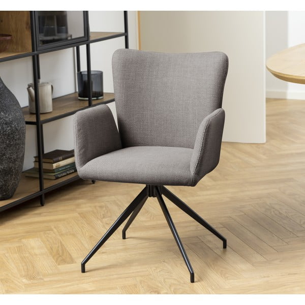 Sivi oblazinjeni jedilni stoli v kompletu 2 ks Laura – Actona-image-1