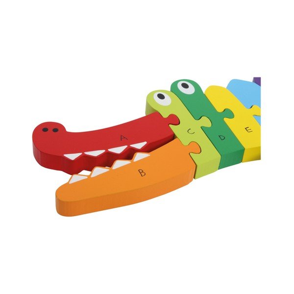 Izobraževalna lesena sestavljanka Legler Crocodile ABC-image-2