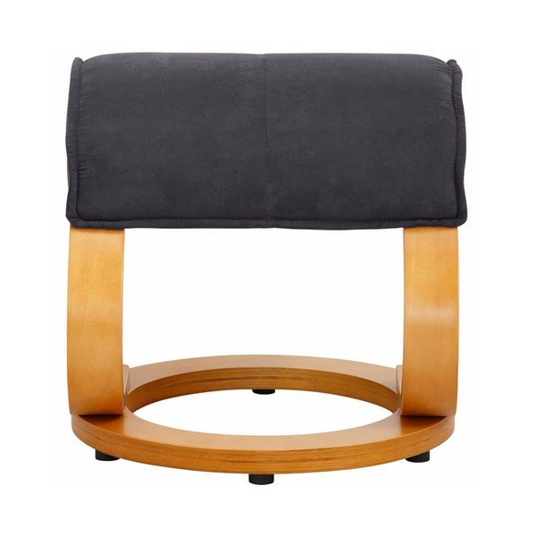 Komplet sivega fotelja in podnožnika Støraa Rika-image-4