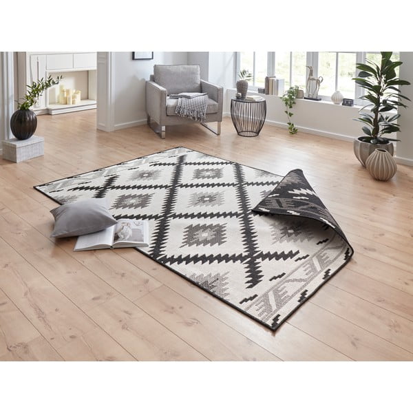 Črno-krem zunanja preproga NORTHRUGS Malibu, 230 x 160 cm-image-1