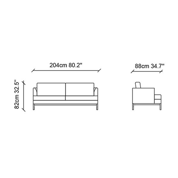 Svetlo bež sedežna garnitura Ndesign Pearl, širina 204 cm-image-4