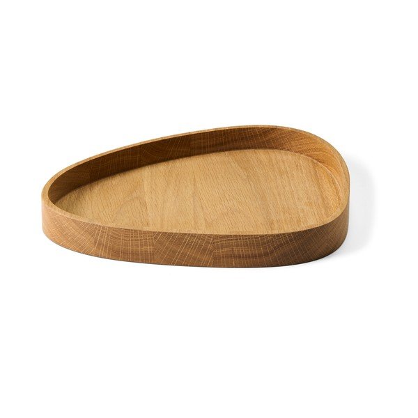 Dekorativna lesena škatla za shranjevanje v naravni barvi 26x23x3 cm Curve L – LIND DNA