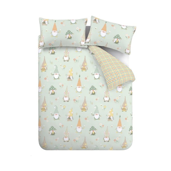 Svetlo zelena enojna posteljnina 135x200 cm Spring Gonks – Catherine Lansfield