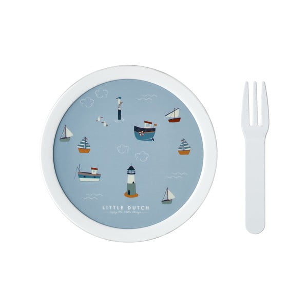 Otroška posoda za malico z vilico Sailors bay – Mepal
