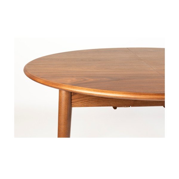 Okrogla raztegljiva jedilna miza z dodatno ploščo z mizno ploščo v orehovem dekorju ø 120 cm Twist – Zuiver-image-4