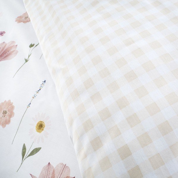 Bela in roza posteljnina Catherine Lansfield Wild Flowers, 135 x 200 cm-image-4