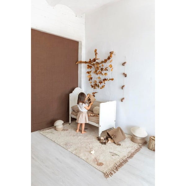 Kremno bela pralna ročno tkana bombažna otroška preproga 140x200 cm Pine Forest – Lorena Canals-image-3