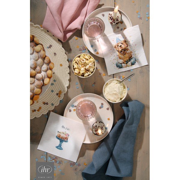 Papirnati prtički v kompletu 20 kos Happy Teddy - IHR-image-1