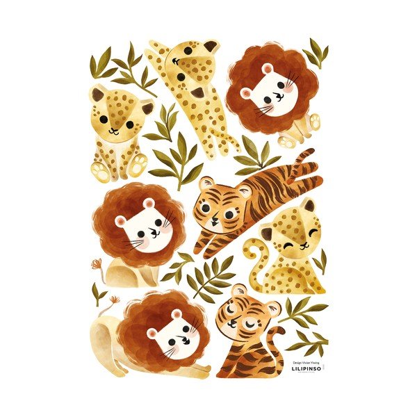 Nalepke 30x42 cm Little Jungle Animals – Lilipinso