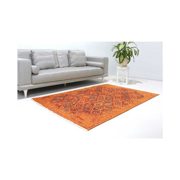 Obojestranska oranžno-siva preproga Vitaus Nunna, 125 x 180 cm-image-1