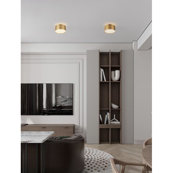Aluminijasta LED stropna svetilka v zlati barvi Ozen – Nova Luce-image-1