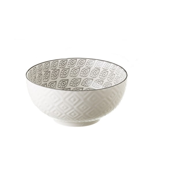 Sivo-bela porcelanska skleda Unimasa Mandy, ø 14,9 cm