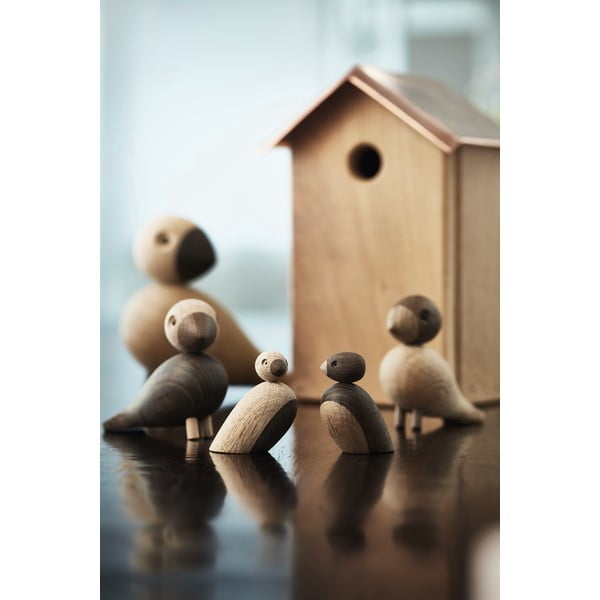 Komplet 2 kipcev iz masivnega hrasta Kay Bojesen Denmark Pair of Sparrows-image-2