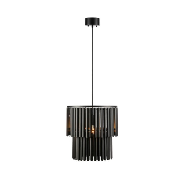 Mat črna viseča svetilka s kovinskim senčnikom 42,5x42,5 cm Viento - Markslöjd